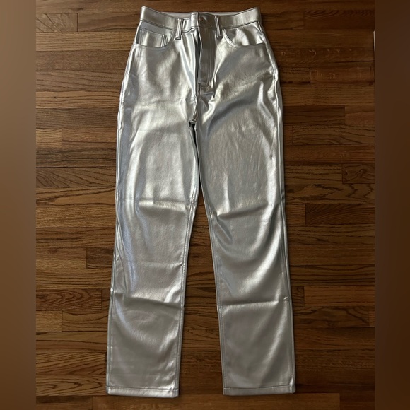 Abercrombie & Fitch Pants - Abercrombie & Fitch Vegan Leather 90s Straight Pant